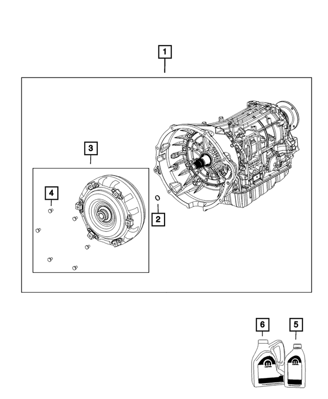 RL300152AB - AS69RC; 6-Speed; Automatic Transmission: With Torque Converter Transmission Kit for Mopar Image