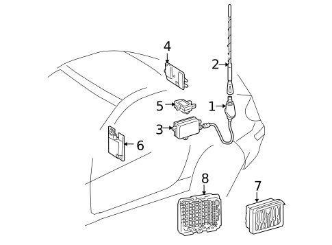 Antenna & Radio for 2005 Mercedes-Benz SLK 55 AMG&reg; #0