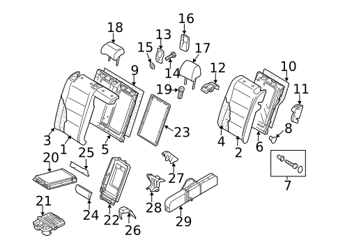 Rear Seat Components for 2012 Volkswagen Jetta #4