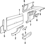 E3WY6623943DAA - Body: Door Panel for Mercury: Cougar Image