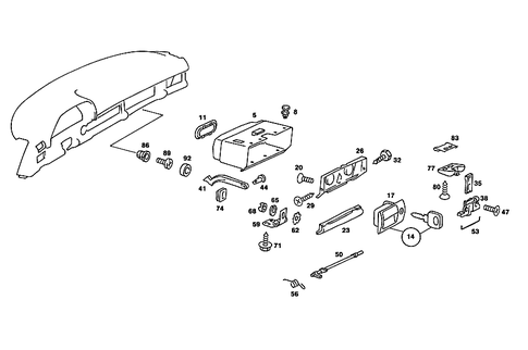 Glove Compartment for 1984 Mercedes-Benz 380SE #1