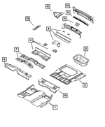 5178062AA - Body Sheet Metal Except Doors: Center Floor Pan for Mopar Image