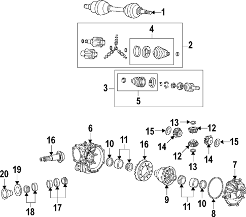 Front Axle for 2009 Cadillac SRX #0