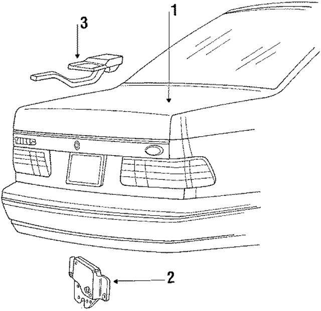 F33Z5443200A - Body: Lock for Ford: Taurus, Tempo | Mercury: Cougar, Sable, Topaz Image