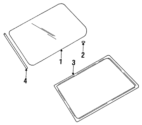 Glass & Hardware for 1992 Subaru Loyale #1