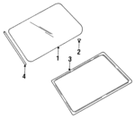 65241GA191 - : Weatherstrip for Subaru Image