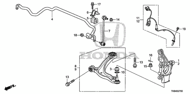 Front Knuckle for 2012 Honda Odyssey #0
