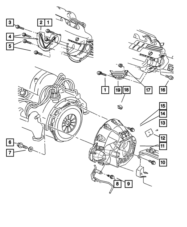 6024055 - Clutch: Screw And Washer, Mounting for Mopar Image