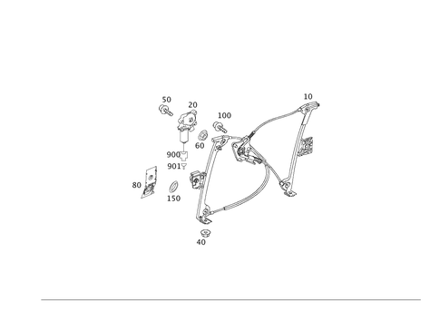 Window Regulator for 2010 Mercedes-Benz SLK 300 #0