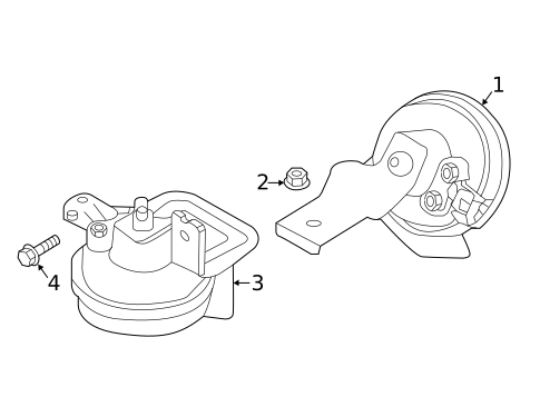 Horn for 2020 Kia Optima #0
