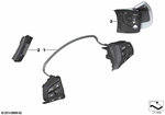 61319262706 - Vehicle Electrical System: Switch, Multifunct. Steering Wheel for BMW Image