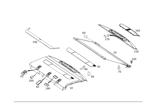 Rear Shelf and Rear-End Window Roller Blind for 2014 Mercedes-Benz E400 #0