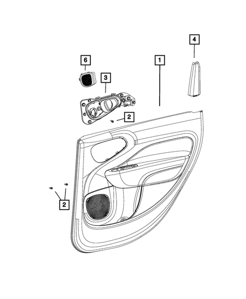 Door Trim Panels-Front and Rear for 2014 Fiat 500L #0