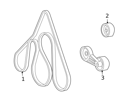 Accessory Drive Belt System Components for 2002 Ford Excursion #0