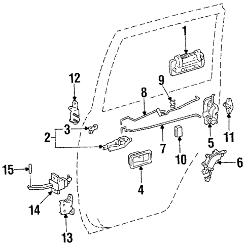 Rear Door for 1997 Lexus LX450 #0