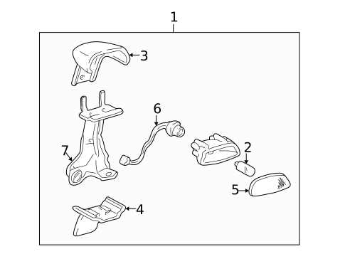 High Mounted Stop Lamp for 1998 Toyota RAV4 #0