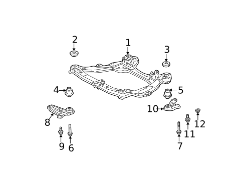 Suspension Mounting for 2006 Toyota Highlander #2