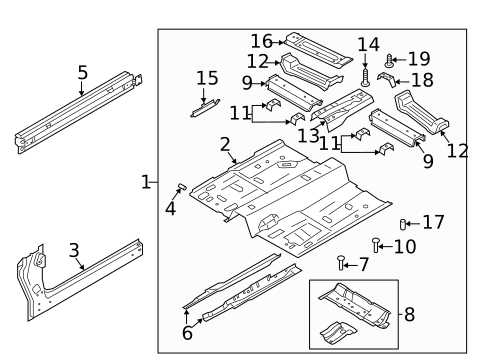 Floor & Rails for 2022 Lincoln Corsair #0
