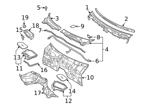 Cowl for 2003 INFINITI FX35 #0