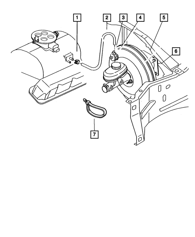 4883813AA - Service Brakes: Brake Booster Check Valve Grommet for Mopar Image