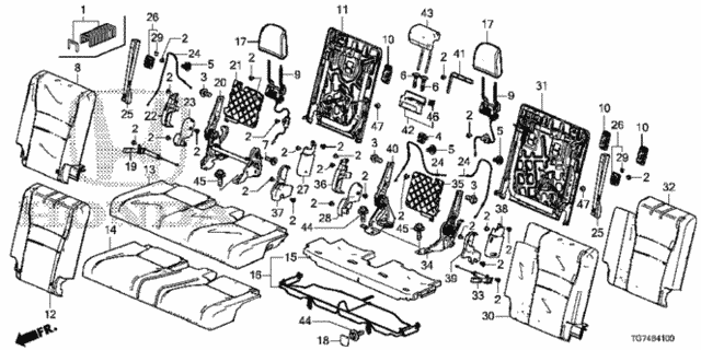 Rear Seat for 2019 Honda Pilot #0