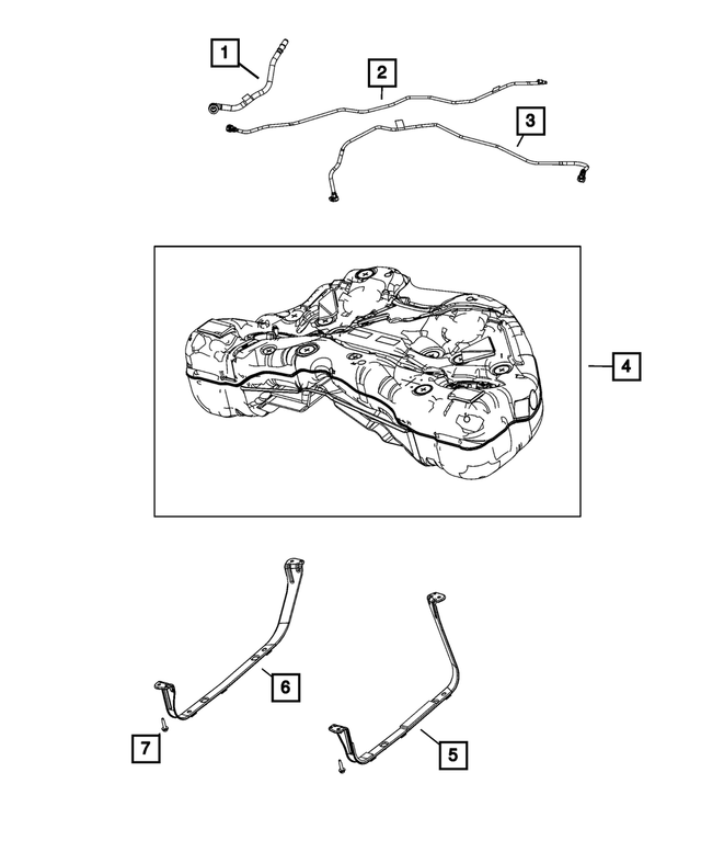68408246AA - Fuel and Accelerator Pedal: Fuel Vapor Tube To Canister Tube for Mopar Image