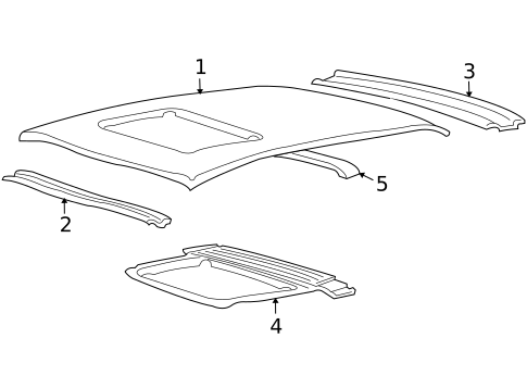Roof & Components for 2005 Kia Amanti #1