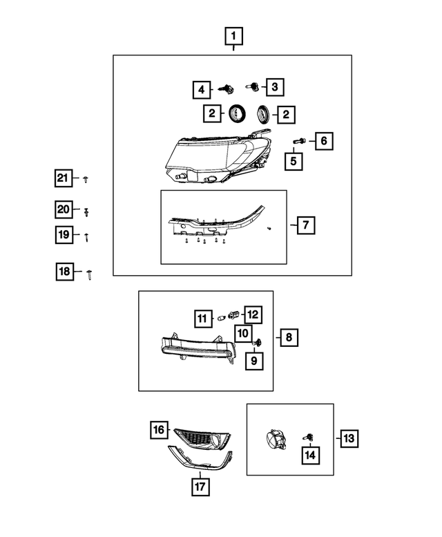 68186726AA - Electrical: Side Marker Socket, Right for Dodge: Dart | Jeep: Compass Image