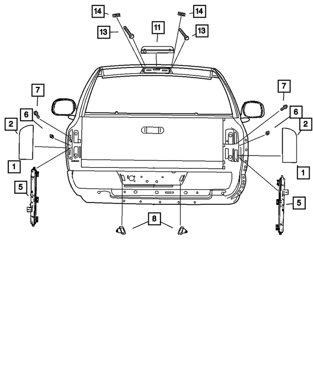 55055270 - Electrical: Tail Stop Turn Lamp, Right for Mopar Image