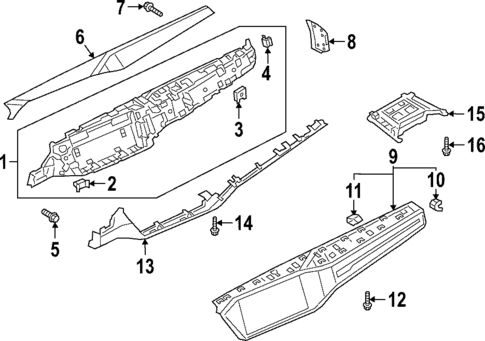 Lower Instrument Panel for 2025 Audi RS7 Sportback #1