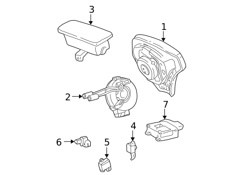 Air Bag Components for 2003 Toyota Corolla #0