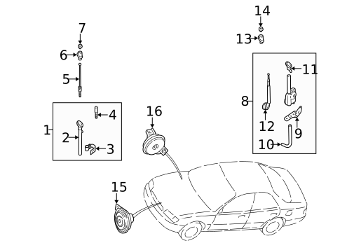 Antenna & Radio for 1998 Nissan Altima #0