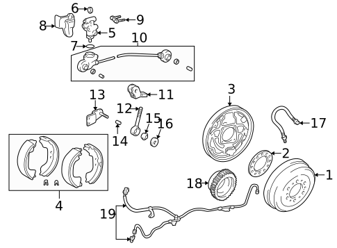 Rear Brakes for 1999 Toyota Tacoma #1
