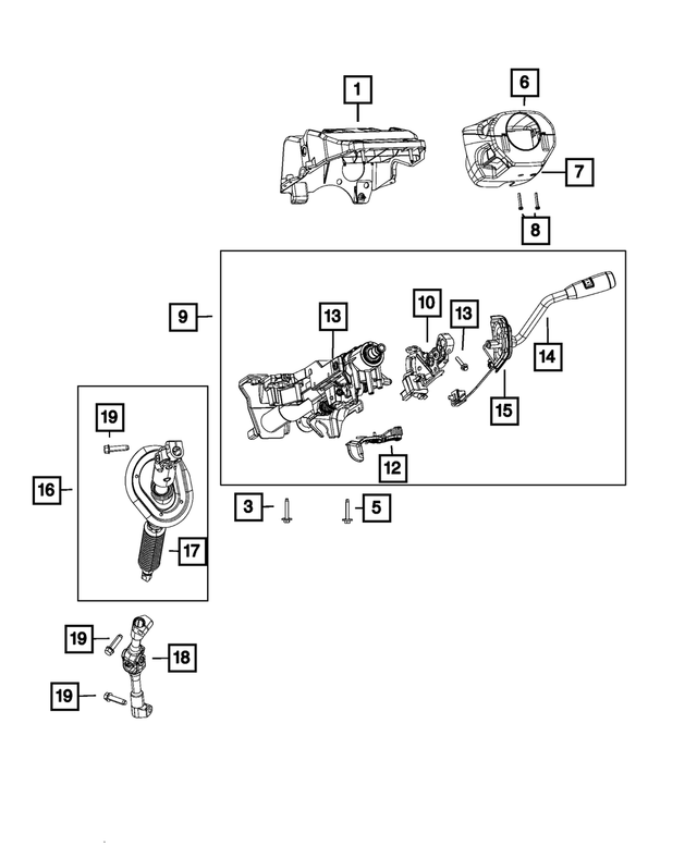 « 6506743AA – Steering : Tête à Collerette Hexagonale Vis pour Mopar Image »