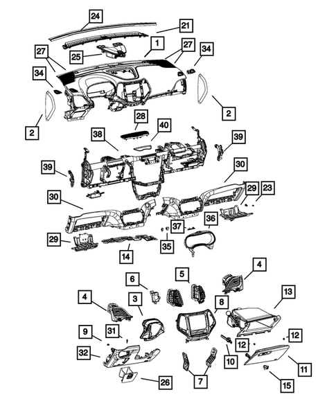 Instrument Panel for 2016 Jeep Cherokee #0