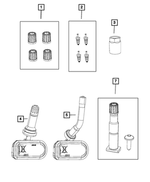 68206631AA - Wheels: Valve Stem Cap Kit for Mopar Image