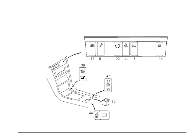 1248202610 - Electrical System: Switch for Mercedes-Benz Image image
