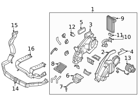 Rear Evaporator for 2021 Genesis GV80 #0