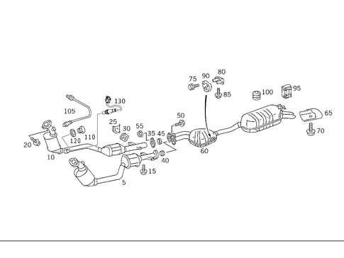 Exhaust System Used on Six-Cylinder Gasoline Vehicles for 1995 Mercedes-Benz SL320 #0