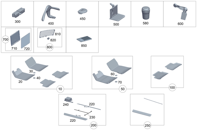 1776809706 - Interior Equipment: Floor Mat for Mercedes-Benz: 180A, 180b, 220a, A220, A35 AMG, CLA250, CLA35 AMG, CLA45 AMG, CLA45 AMG S, GLA250, GLA35 AMG, GLA45 AMG, GLB250, GLB35 AMG Image