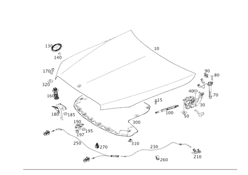Engine Hood for 2020 Mercedes-Benz GLC63 AMG S #0