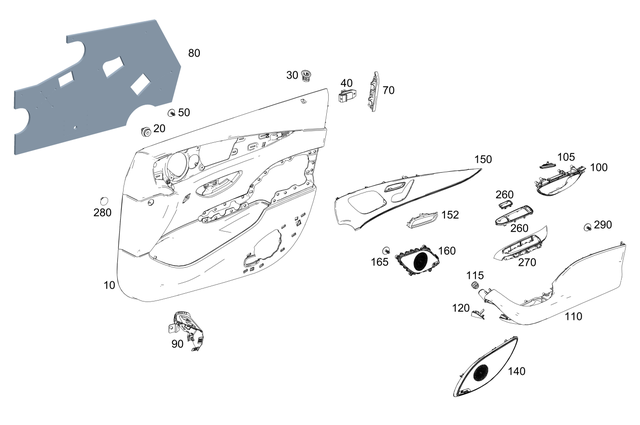 9918698 - Front Doors: Cover Clip for Mercedes-Benz Image image