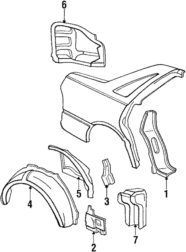 FO3Z54281A35A - Body: Lock Pillar for Ford: Tempo | Mercury: Topaz Image