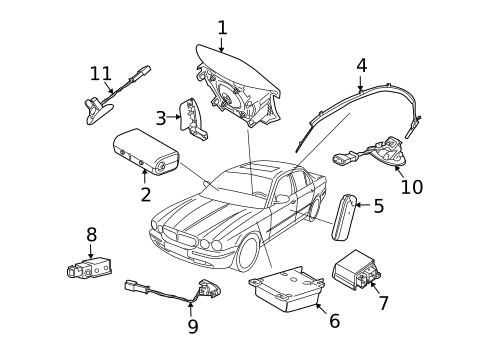 Air Bag Components for 2009 Jaguar XJR #0