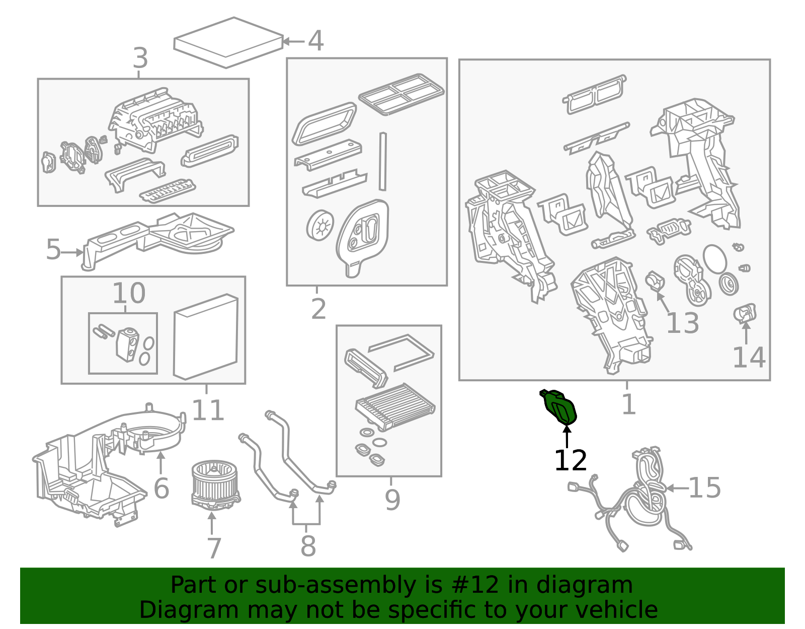 2016-2024 GM Front Floor Air Outlet Duct 22885489 | TascaParts.com