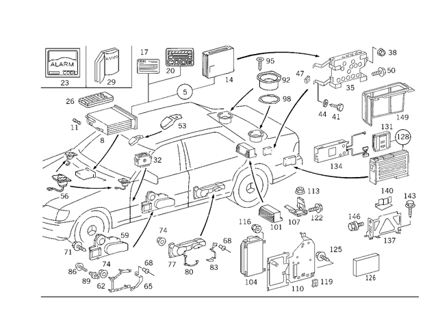 1408205602 - Electrical System: Speaker for Mercedes-Benz: 300SD, 400SE, 400SEL, 500SEL, 600SEL, S420 Image