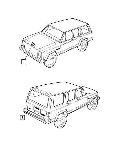 Nameplates for 2001 Jeep Cherokee #0
