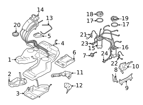 Fuel System Components for 2004 Volkswagen Touareg #0