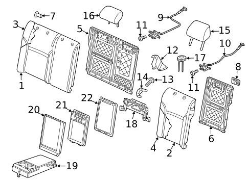 Rear Seat Components for 2019 Volkswagen Jetta #0
