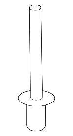 1416003130 - Body: Bumper Cover Rivet for Kia: K5, Niro, Niro EV, Optima, Sedona, Sorento, Spectra, Spectra5 Image